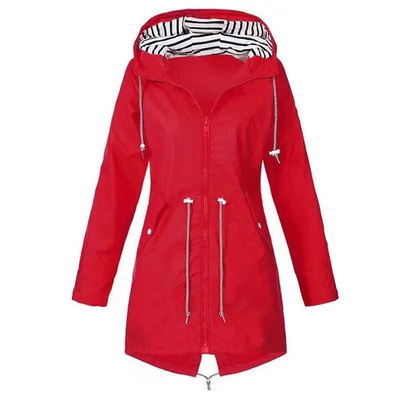 Regenjacke mit Kapuze und Reissverschluss