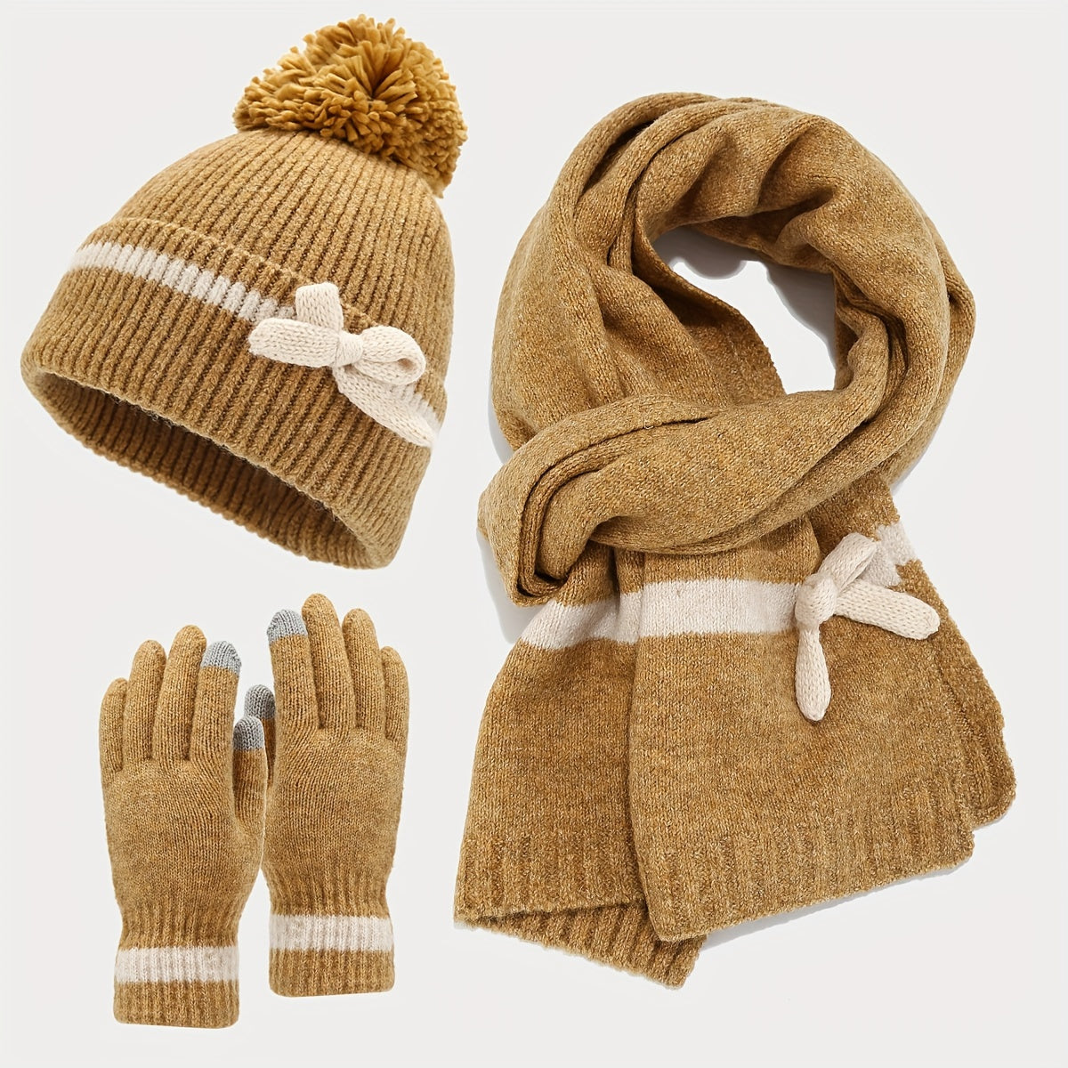 Winterset mit Mütze Schal Handschuhen