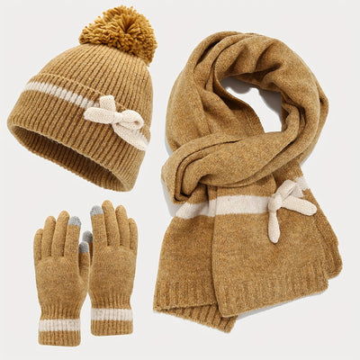 Winterset mit Mütze Schal Handschuhen