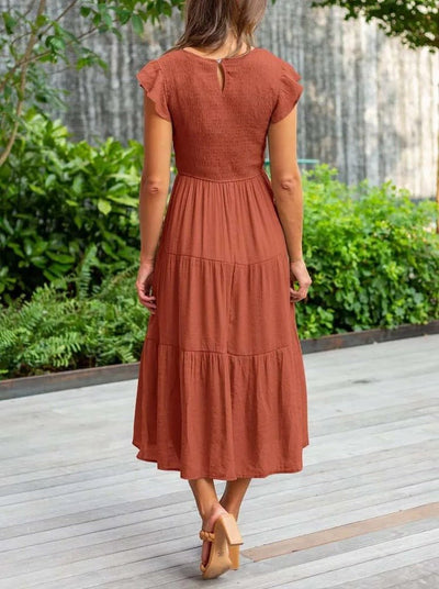 Fliessendes A-Linien Midikleid