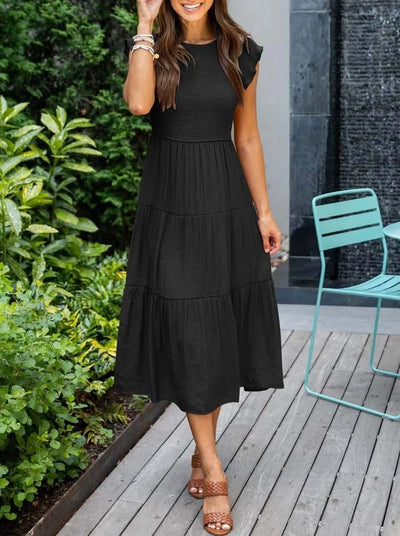 Fliessendes A-Linien Midikleid