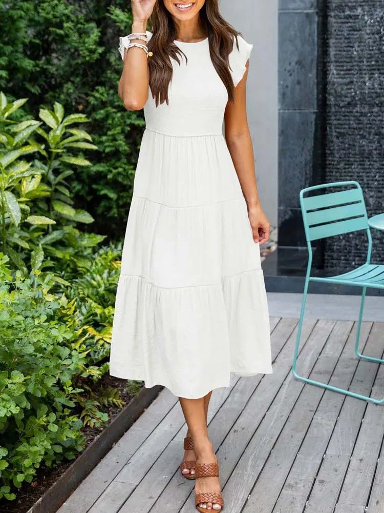 Fliessendes A-Linien Midikleid