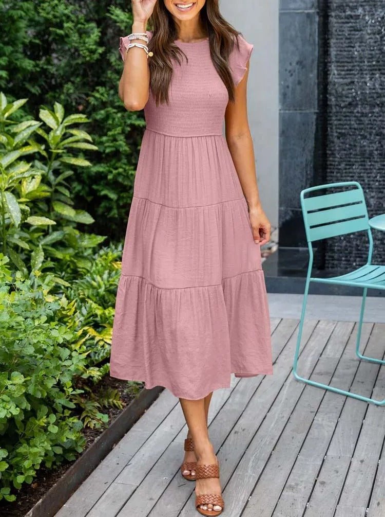 Fliessendes A-Linien Midikleid