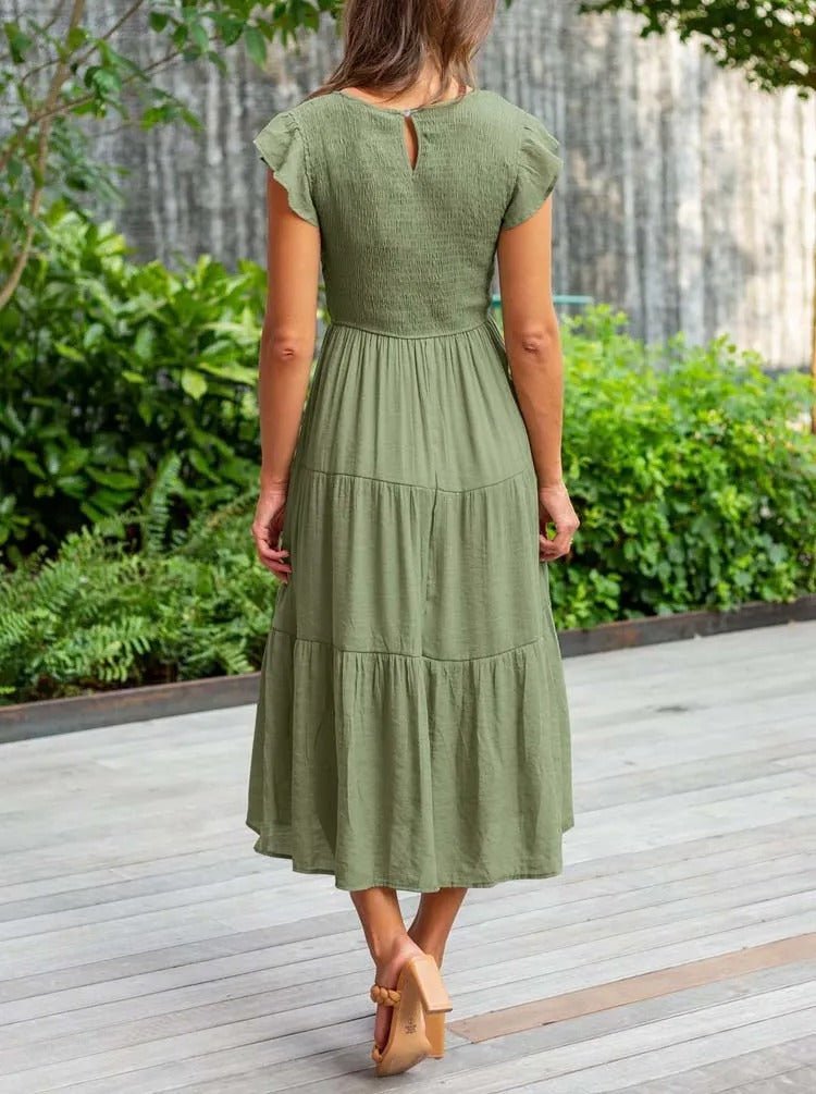 Fliessendes A-Linien Midikleid