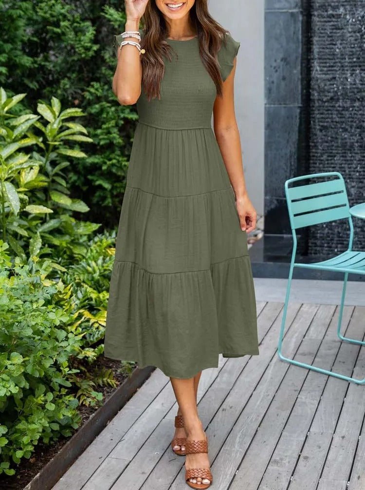 Fliessendes A-Linien Midikleid