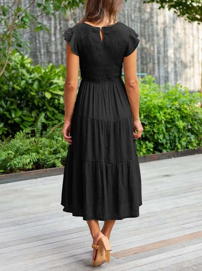 Fliessendes A-Linien Midikleid