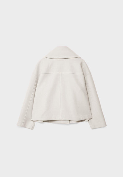 Kurze Jacke mit Doppelreihe und Stehkragen