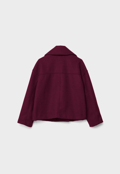 Kurze Jacke mit Doppelreihe und Stehkragen