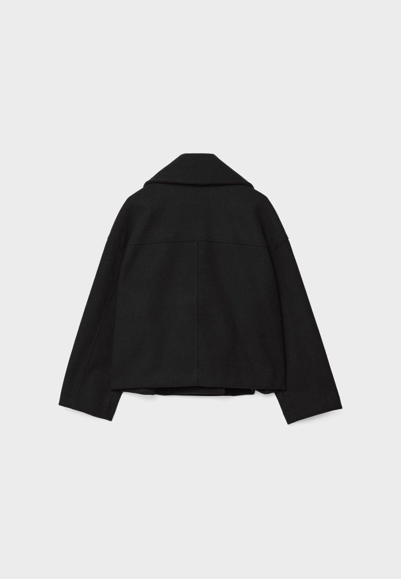 Kurze Jacke mit Doppelreihe und Stehkragen
