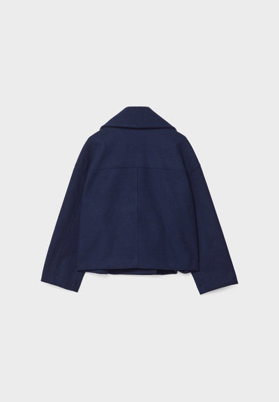 Kurze Jacke mit Doppelreihe und Stehkragen
